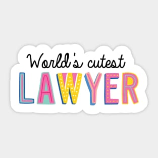 Lawyer Gifts | World's cutest Lawyer Sticker